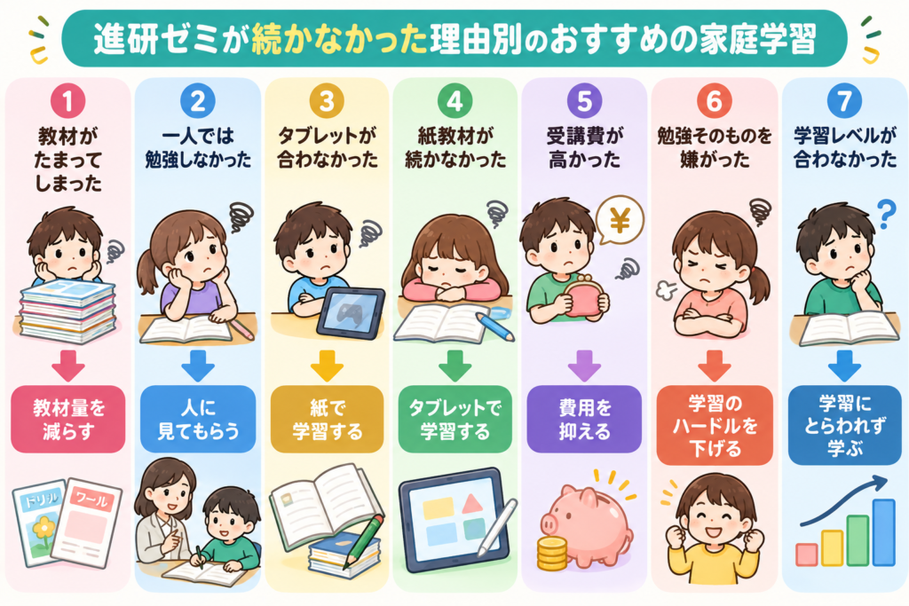 進研ゼミが続かなかった理由別の解決法